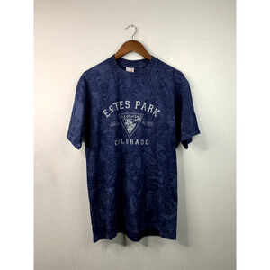 Vintage Estes Park Shirt AOP Animal Colorado Elk Jerzees T-Shirt Tee 90s VTG L